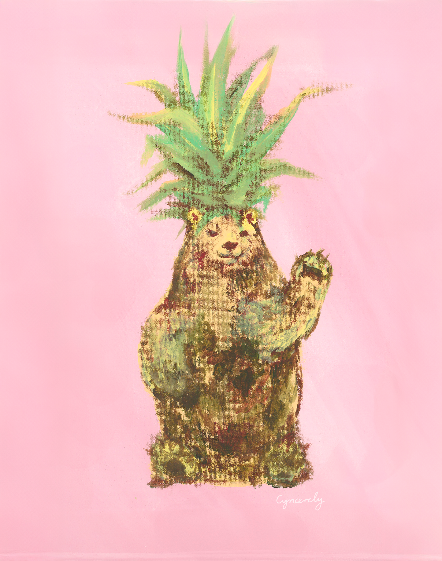 Pineapple Bear Print