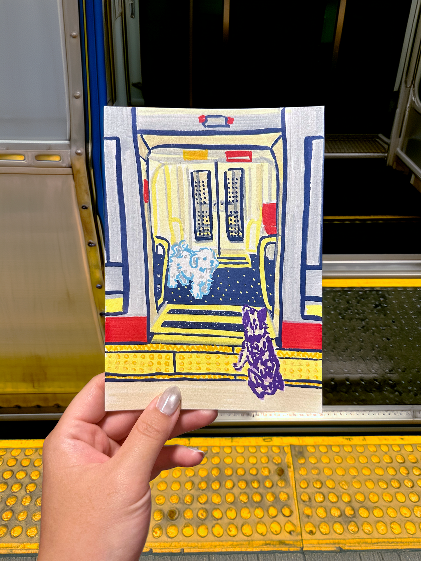 Waiting for the Train Print