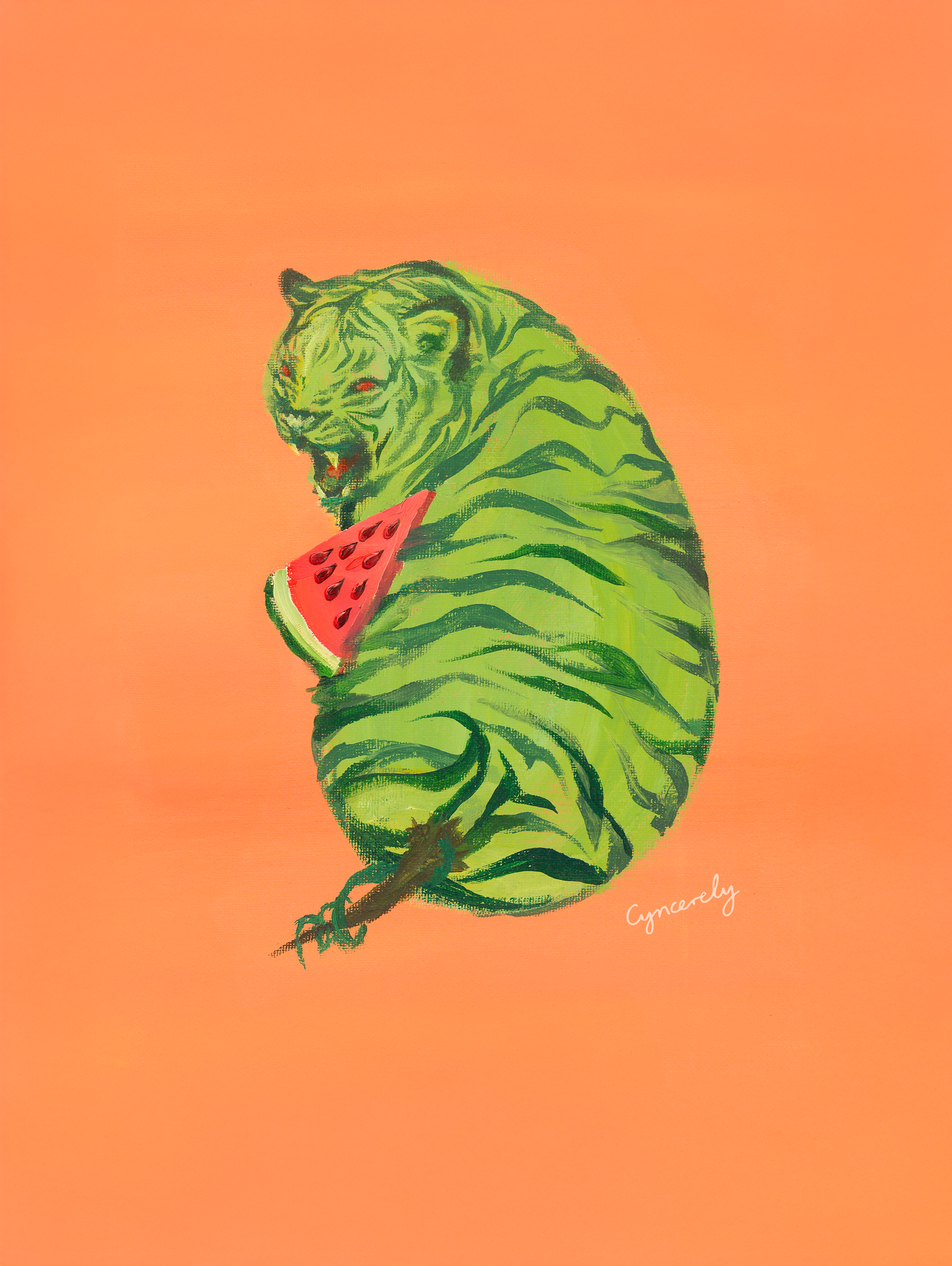 Watermelon Tiger Print