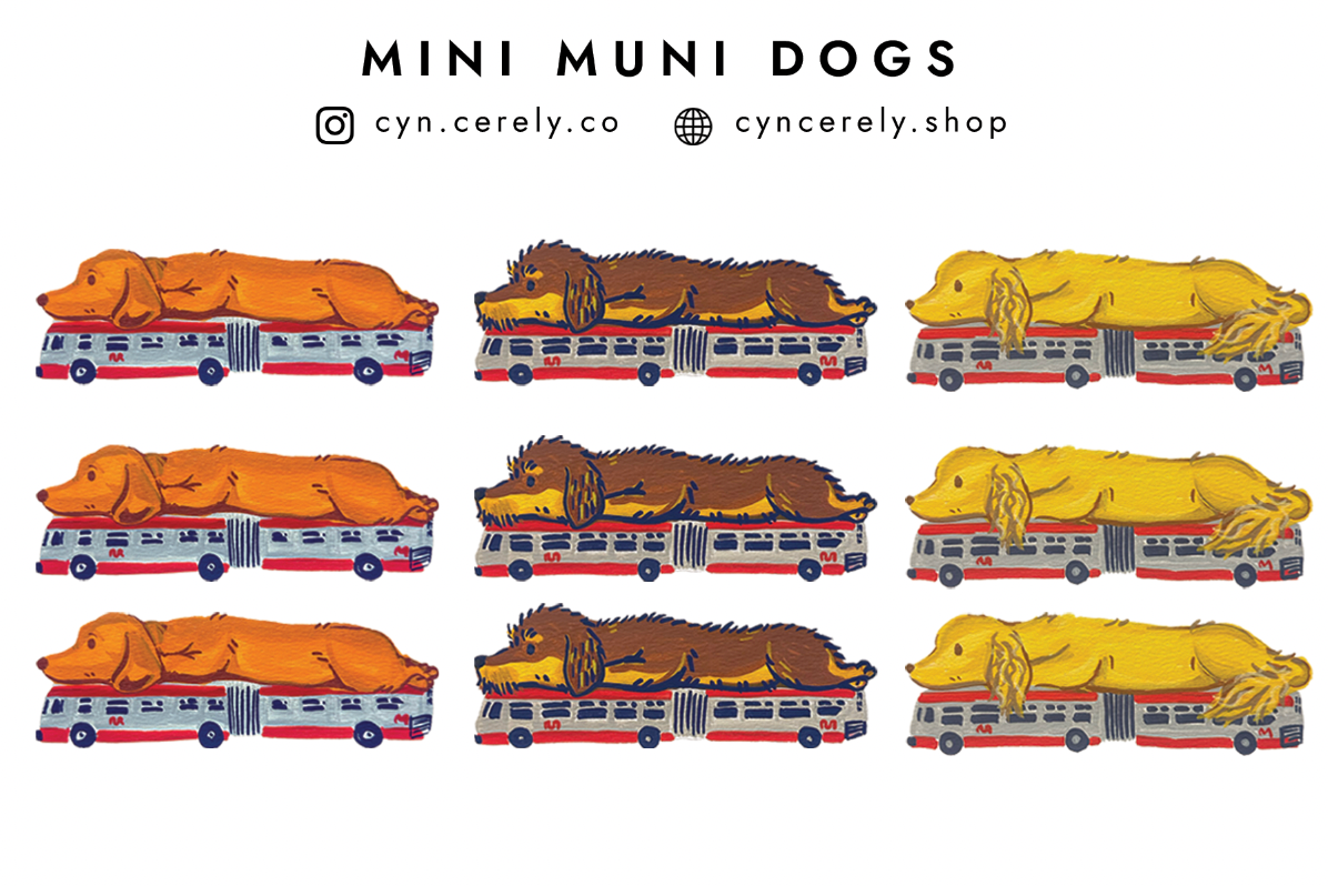 Dachshund Bus Stickers